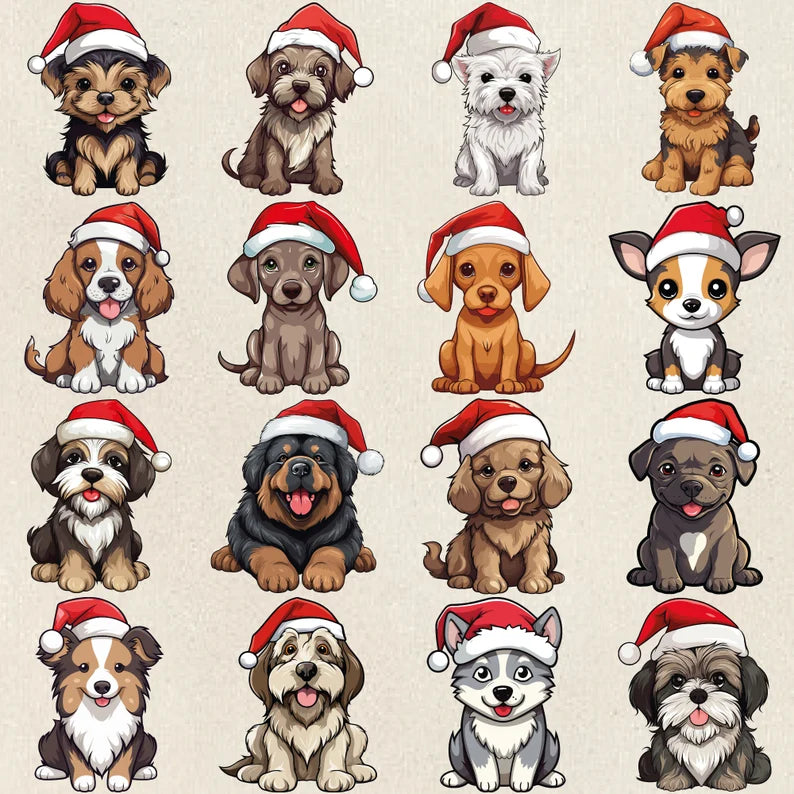 100+ Puppies with Accessories PNG: Adorable Puppy Clipart & Dog Breeds Bundle