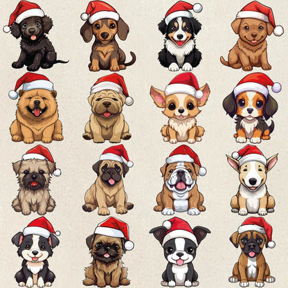 100+ Puppies with Accessories PNG: Adorable Puppy Clipart & Dog Breeds Bundle