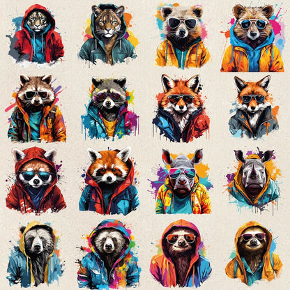 100+ Fancy Animals T-Shirt Design Bundle: Cool Animal PNGs for Sublimation