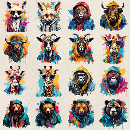 100+ Fancy Animals T-Shirt Design Bundle: Cool Animal PNGs for Sublimation